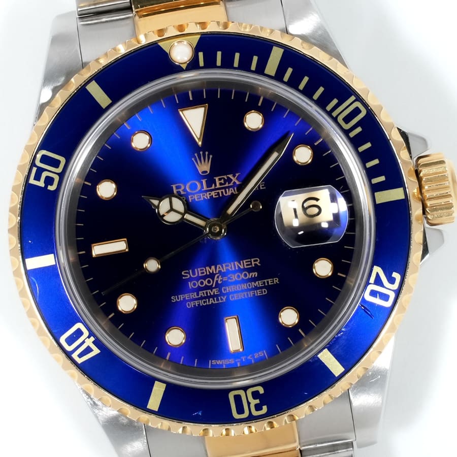 ロレックス サブマリーナー デイト Ref.16613 ステンレススチール/イエローゴールド ブルー文字盤 セミヴィンテージ 【中古】【腕時計】【送料無料】