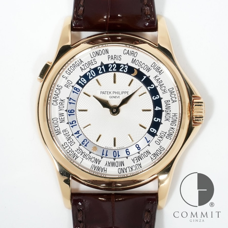 パテックフィリップ コンプリケーション ワールドタイム Ref.5110J-001 イエローゴールド シルバー文字盤 【中古】【腕時計】【送料無料】