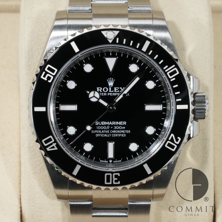 ロレックス サブマリーナー ノンデイト Ref.124060 ステンレススチール ブラック文...