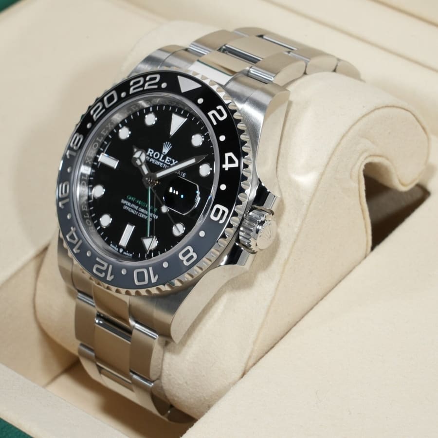 ロレックス GMTマスターII Ref.126710GRNR ステンレススチール ブラック文字盤 オイスターブレスレット 【未使用】【腕時計】【送料無料】