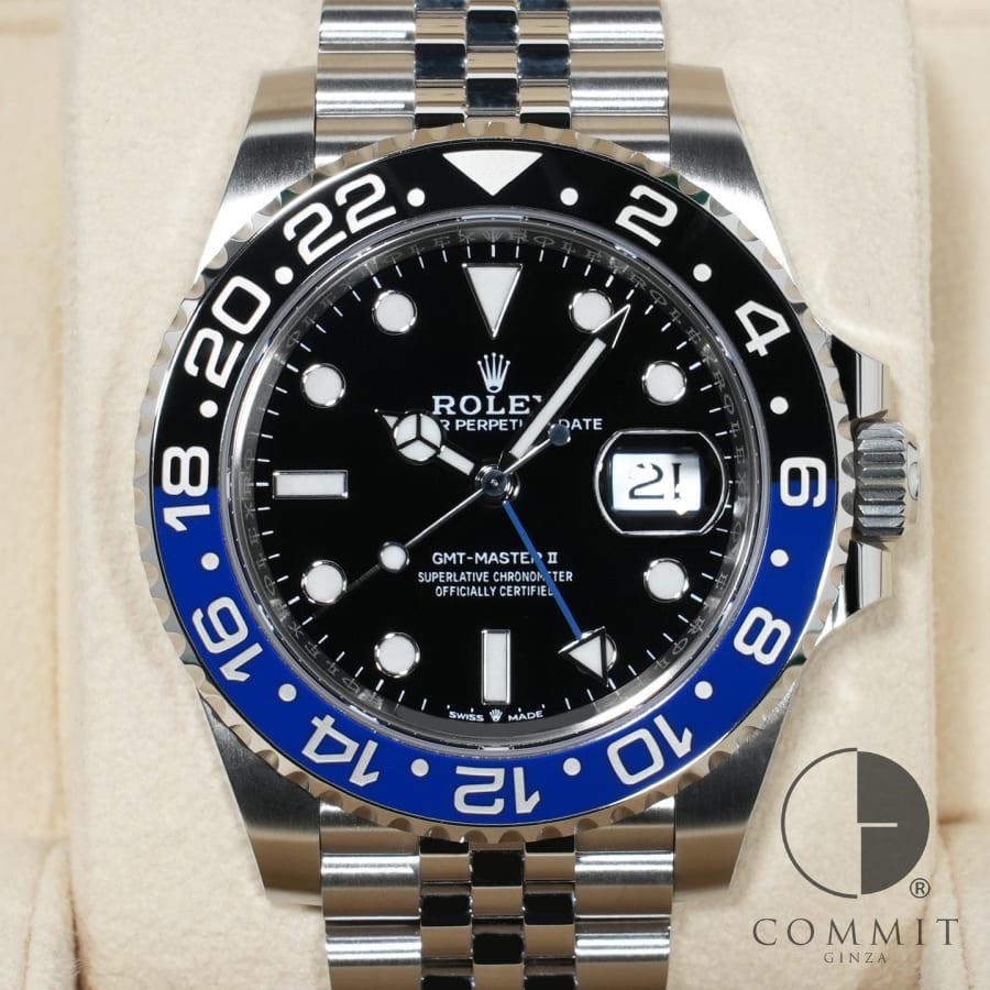 ロレックス GMTマスターII Ref.126710BLNR ステンレススチール ブラック文字盤 ジ...