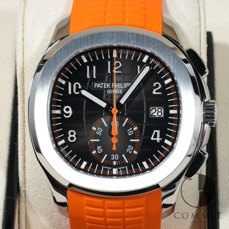 パテックフィリップ アクアノート クロノグラフ Ref.5968A-001 ステンレススチール ブラック文字盤 【美中古】【腕時計】【送料無料】