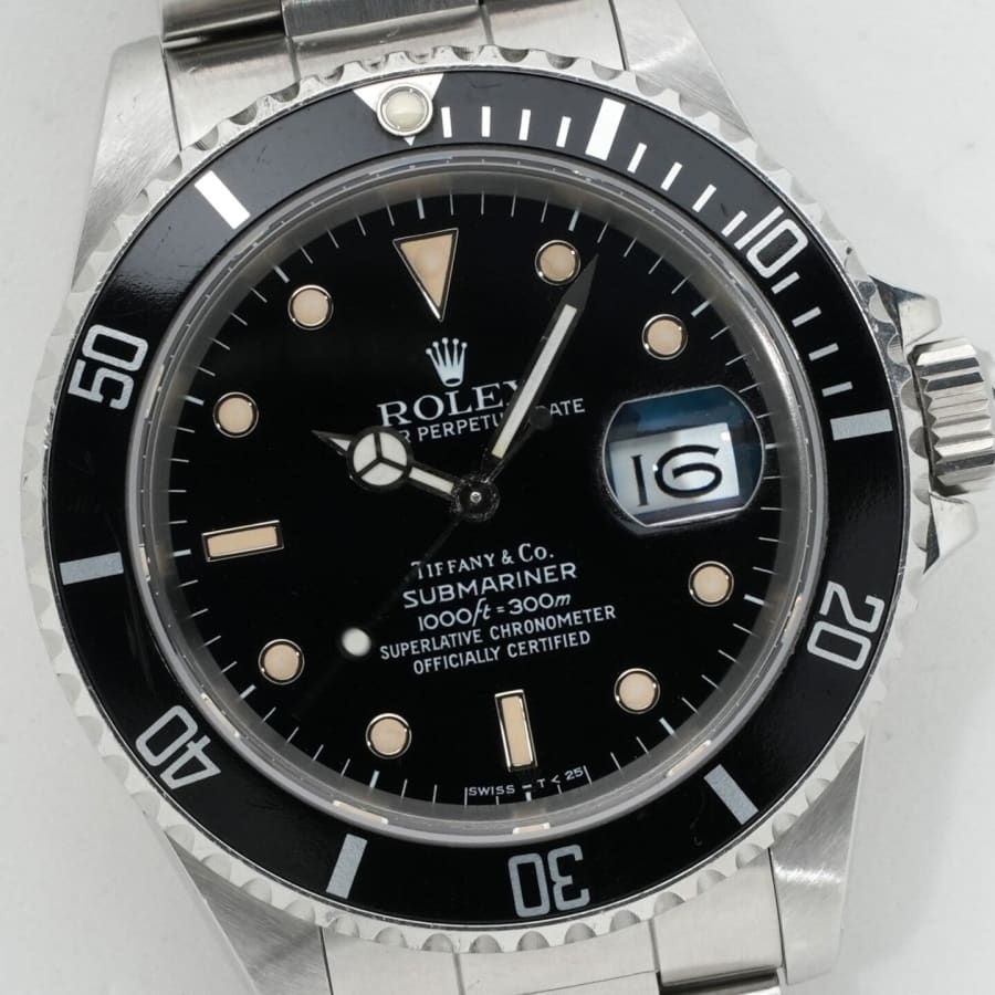 ロレックス サブマリーナー デイト TIFFANY&CO. Ref.16610 ステンレススチール ブラック文字盤 セミヴィンテージ 【中古】【腕時計】【送料無料】
