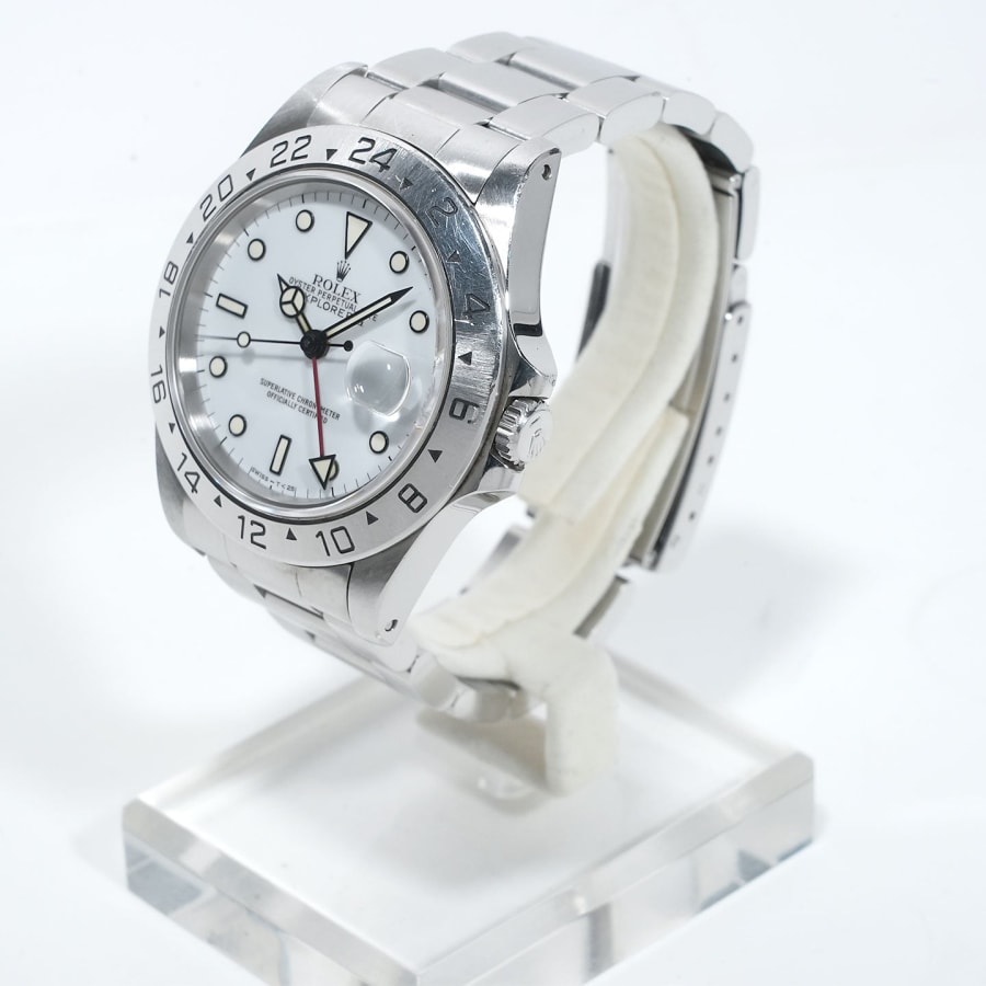 ロレックス エクスプローラーII Ref.16570 ステンレススチール ホワイト文字盤 オイスターブレスレット セミヴィンテージ 【中古】【腕時計】【送料無料】