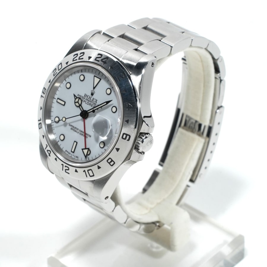ロレックス エクスプローラーII Ref.16570 ステンレススチール ホワイト文字盤 オイスターブレスレット セミヴィンテージ 【中古】【腕時計】【送料無料】