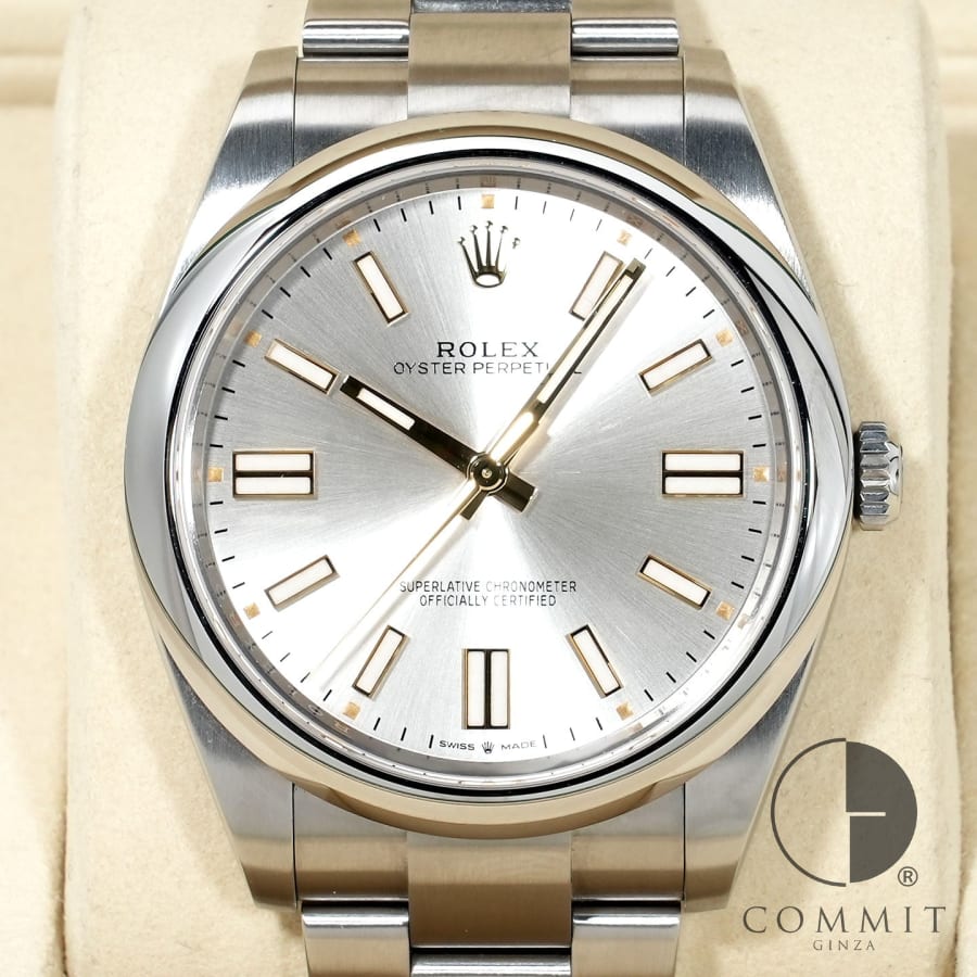 ロレックス オイスターパーペチュアル41 Ref.124300 ステンレススチール シルバー文字盤  ...