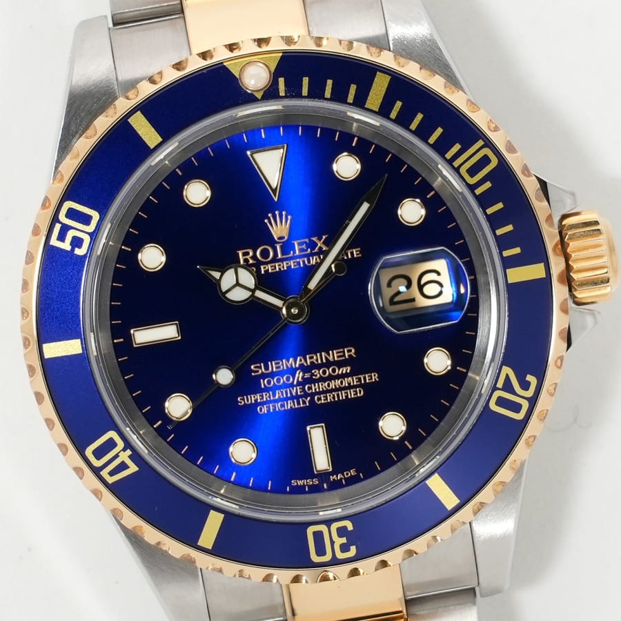 ロレックス サブマリーナー デイト Ref.16613 ステンレススチール/イエローゴールド ブルー文字盤 セミヴィンテージ 【美中古】【腕時計】【送料無料】
