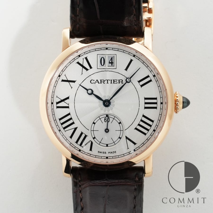 カルティエ ロトンド ドゥ カルティエ ラージデイト Ref.W1552751 ピンクゴールド シルバー文字盤 【中古】【腕時計】【送料無料】