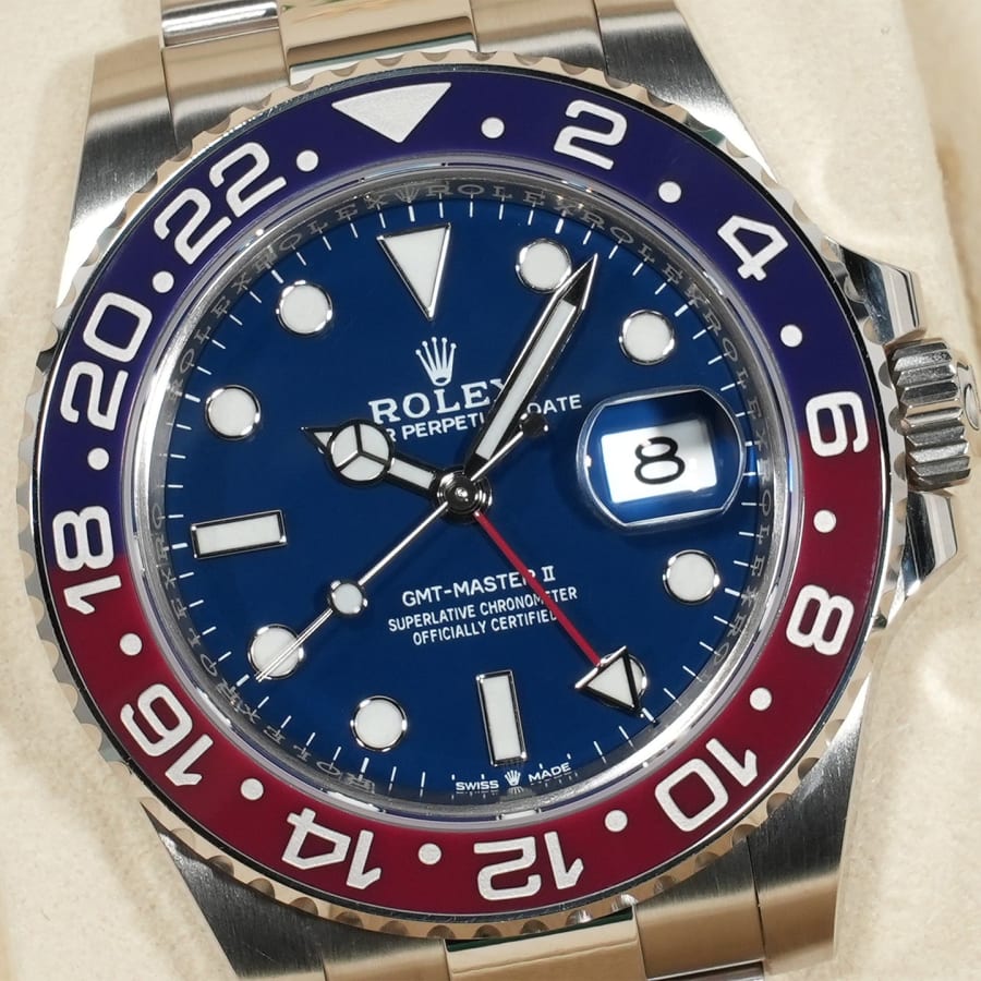 ロレックス GMTマスターII Ref.126719BLRO ホワイトゴールド ミッドナイトブルー文字盤 オイスターブレスレット 【美中古】【腕時計】【送料無料】