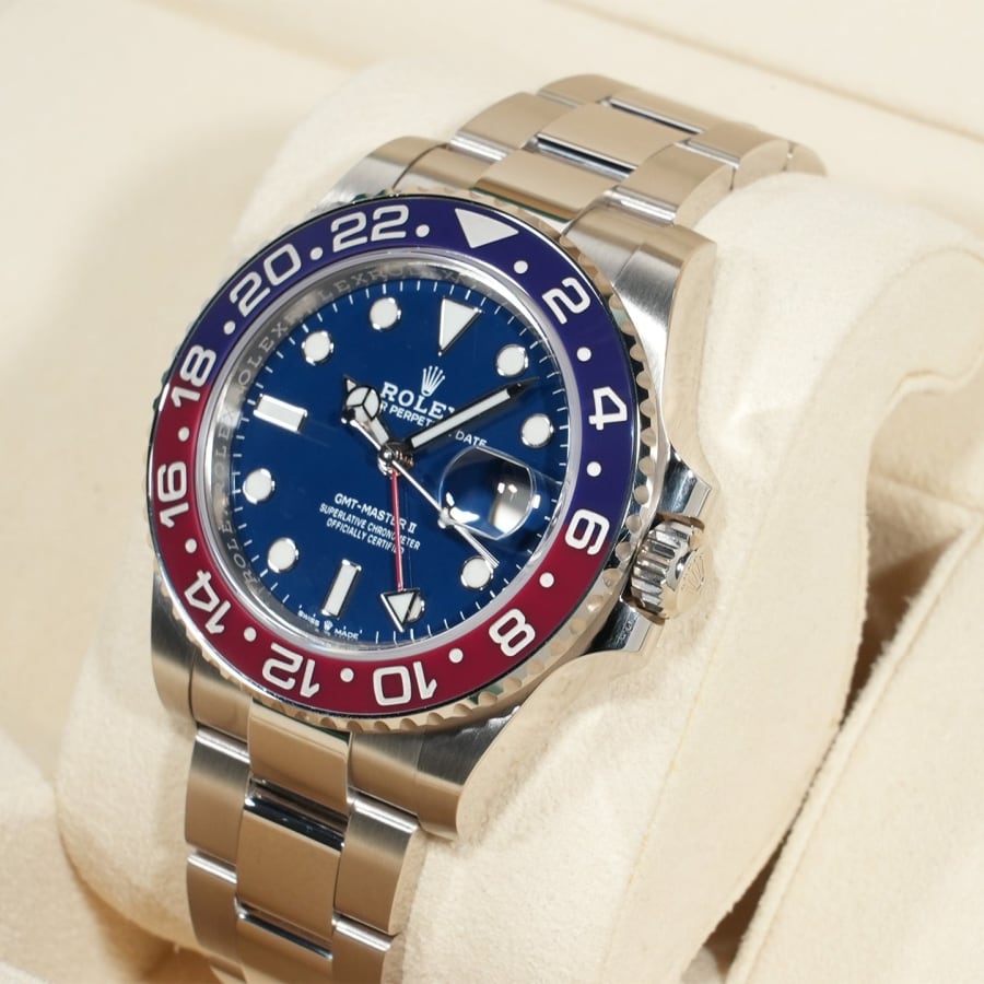 ロレックス GMTマスターII Ref.126719BLRO ホワイトゴールド ミッドナイトブルー文字盤 オイスターブレスレット 【美中古】【腕時計】【送料無料】