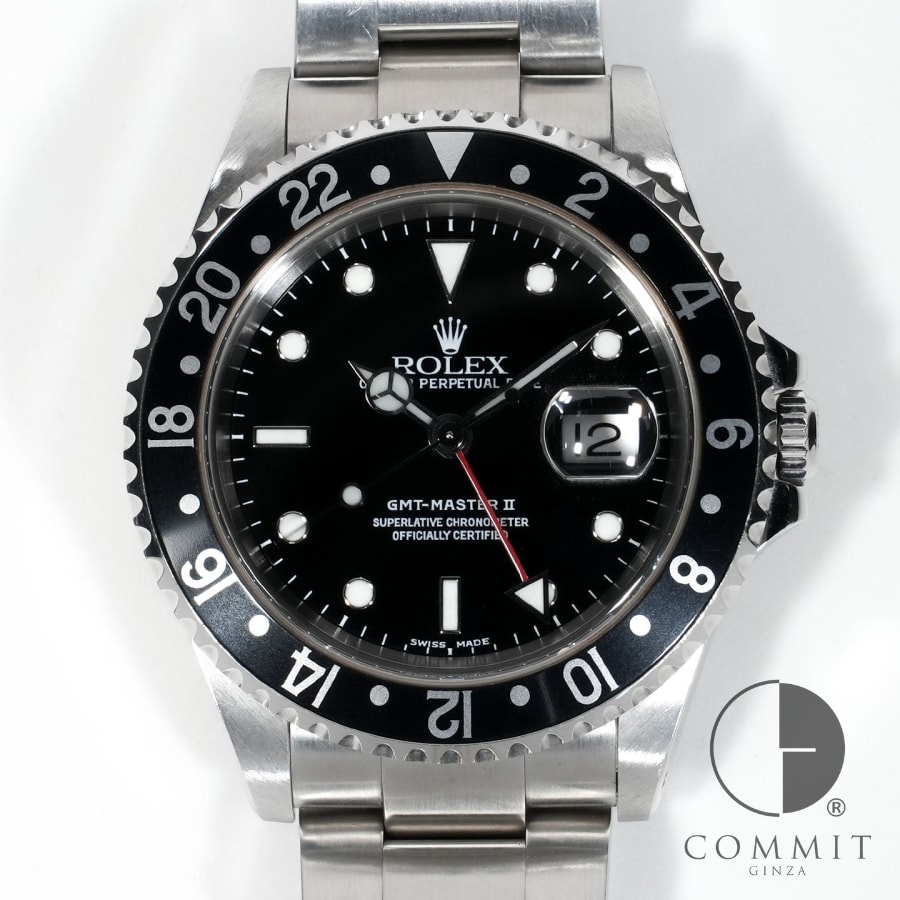 ロレックス GMTマスターII Ref.16710 ステンレススチール ブラック文字盤 オイスタ...