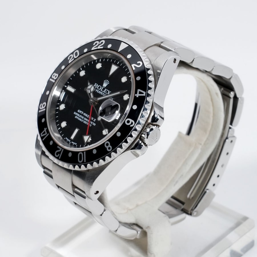 ロレックス GMTマスターII Ref.16710 ステンレススチール ブラック文字盤 オイスターブレスレット 【中古】【腕時計】【送料無料】