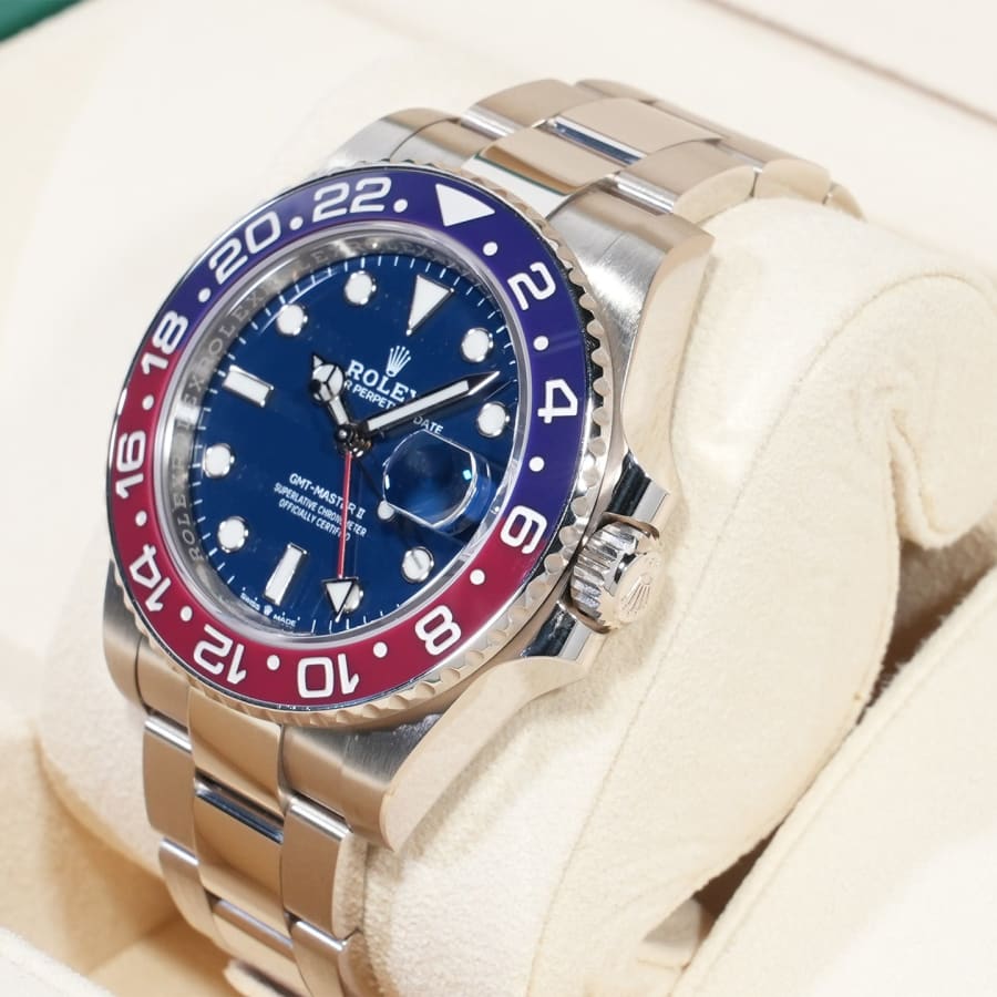 ロレックス GMTマスターII Ref.126719BLRO ホワイトゴールド ミッドナイトブルー文字盤 オイスターブレスレット 【中古】【腕時計】【送料無料】