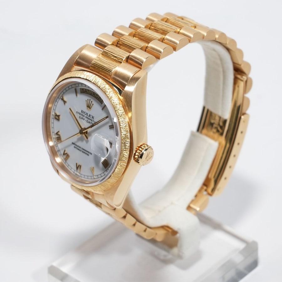 ロレックス デイデイト Ref.18078 イエローゴールド ホワイトローマン文字盤 ヴィンテージ 【中古】【腕時計】【送料無料】