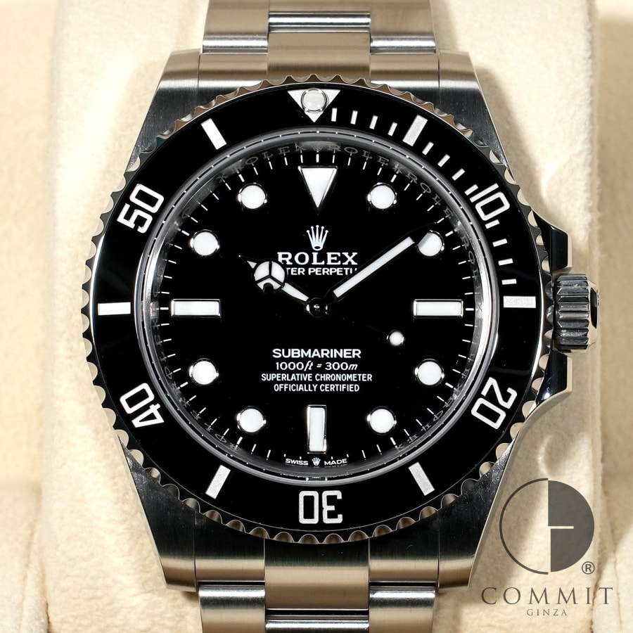 ロレックス サブマリーナー ノンデイト Ref.124060 ステンレススチール ブラック文...