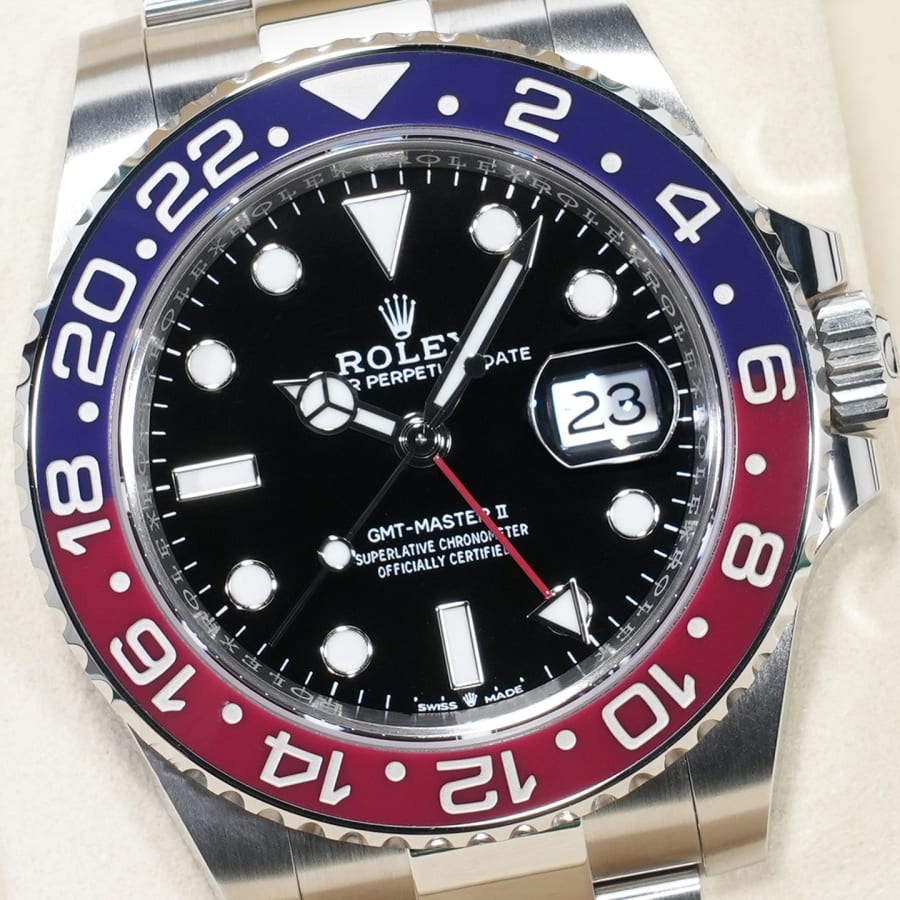 ロレックス GMTマスターII Ref.126710BLRO ステンレススチール ブラック文字盤 オイスターブレスレット 【未使用】【腕時計】【送料無料】
