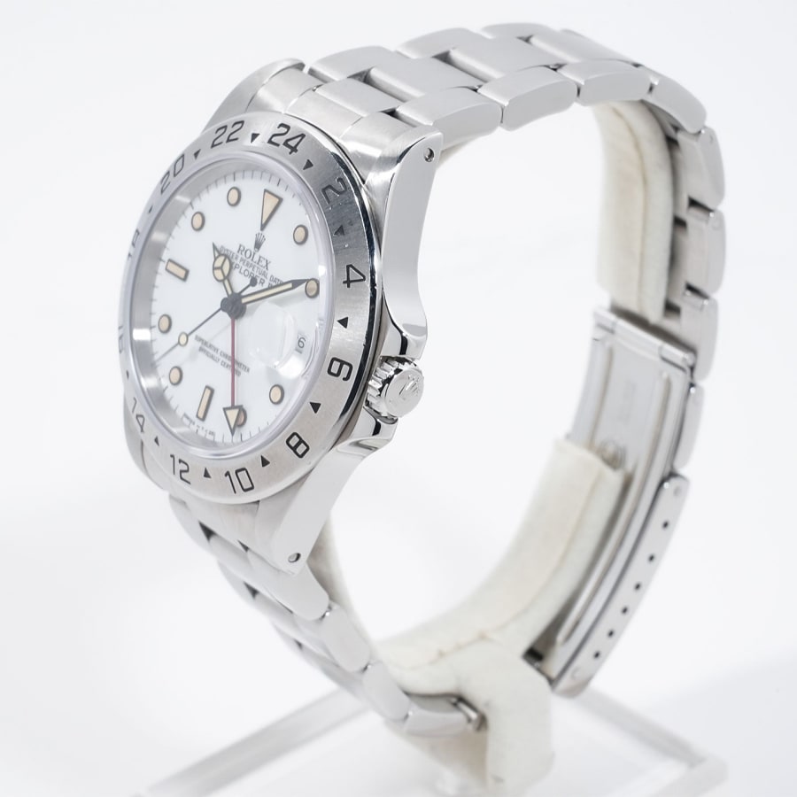 ロレックス エクスプローラーII Ref.16570 ステンレススチール ホワイト文字盤 オイスターブレスレット セミヴィンテージ 【中古】【腕時計】【送料無料】