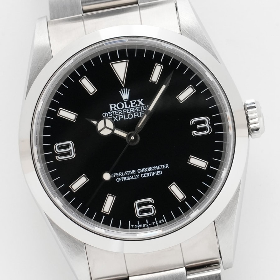 ロレックス エクスプローラーI Ref.14270 ステンレススチール ブラック文字盤 オイスターブレスレット セミヴィンテージ 【中古】【腕時計】【送料無料】