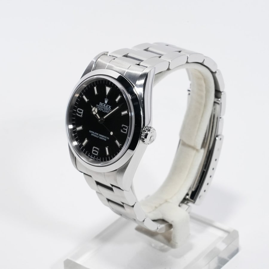 ロレックス エクスプローラーI Ref.14270 ステンレススチール ブラック文字盤 オイスターブレスレット セミヴィンテージ 【中古】【腕時計】【送料無料】