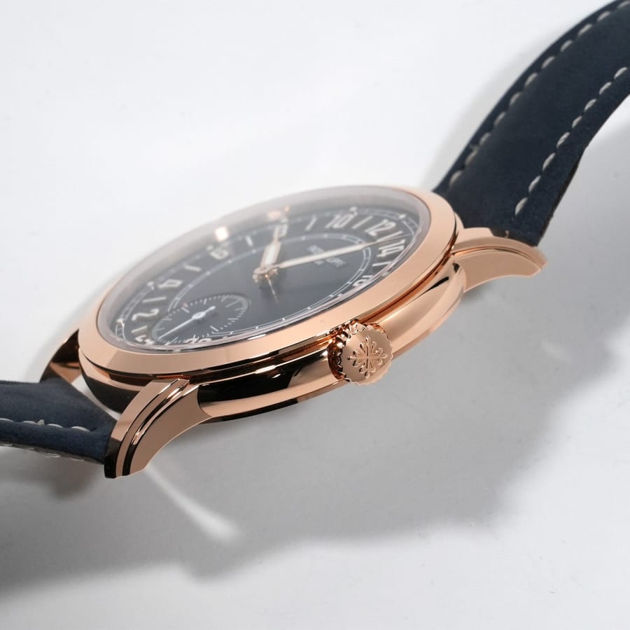 パテックフィリップ カラトラバ トラベルタイム Ref.5224R-001 ローズゴールド ブルー文字盤 【未使用】【腕時計】【送料無料】