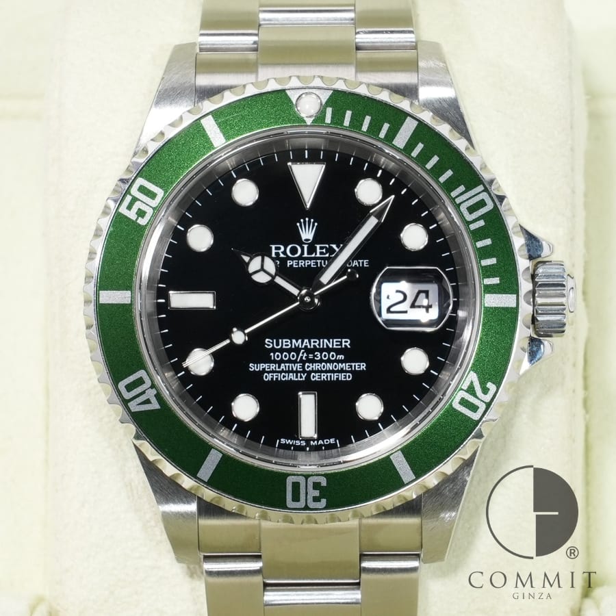 樂天商城 - ロレックス サブマリーナー デイト Ref.16610LV ステンレススチール ブラック文字盤 【中古】【腕時計】【送料無料】