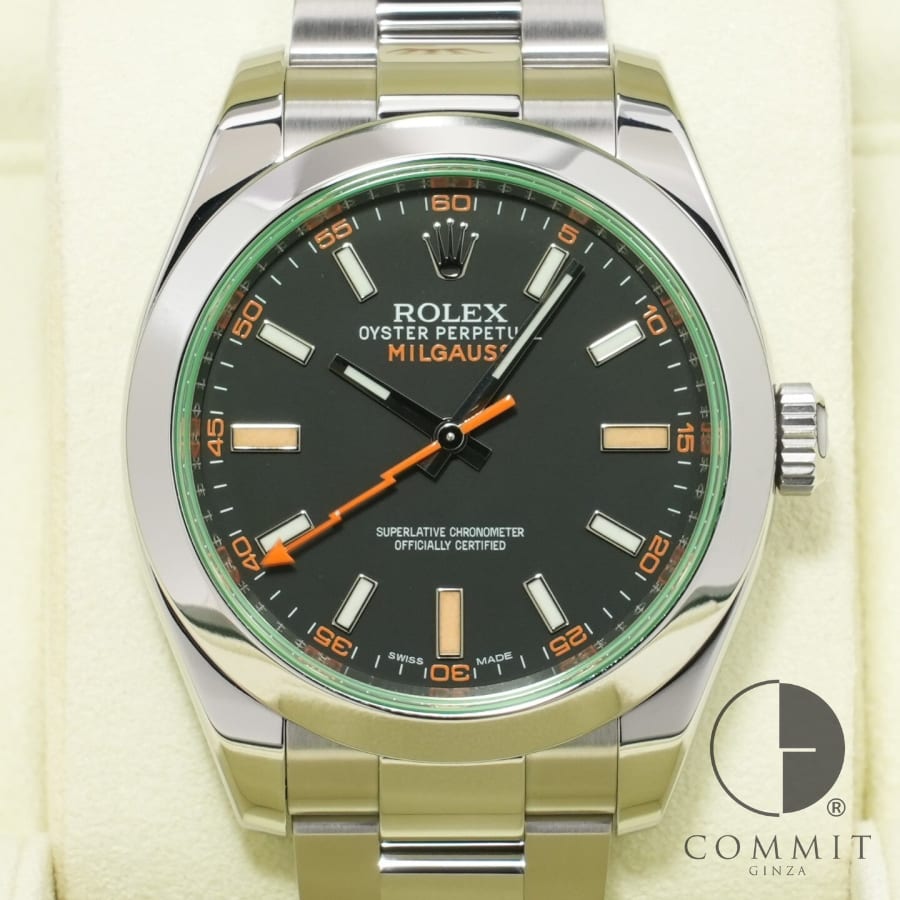 ロレックス ミルガウス Ref.116400GV ステンレススチール ブラック文字盤 【美品】【腕時 ...