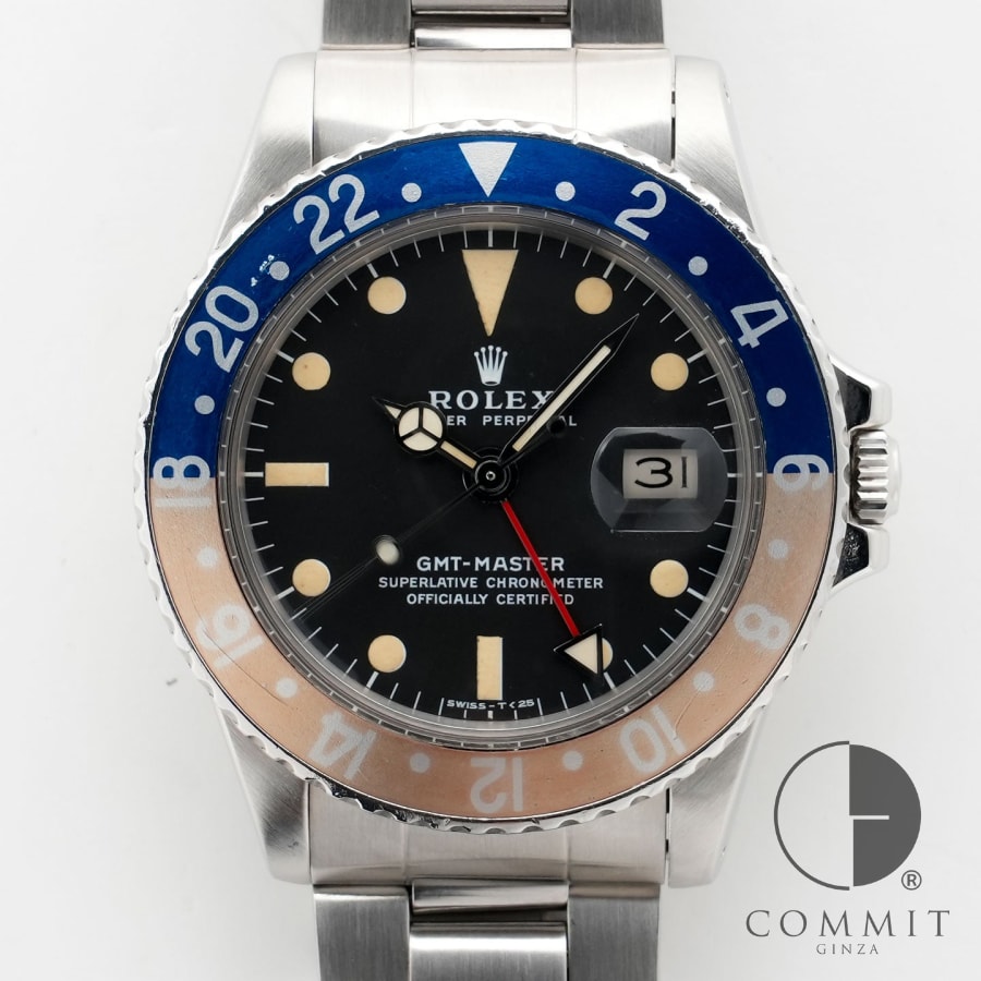 ロレックス GMTマスター Ref.1675 ステンレススチール ブラック文字盤 オイスターブレスレット ヴィンテージ 【中古】【腕時計】【送料無料】