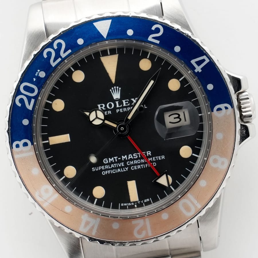 ロレックス GMTマスター Ref.1675 ステンレススチール ブラック文字盤 オイスターブレスレット ヴィンテージ 中古 腕 commit-ginza-10003947 コミット銀座 楽天市場店 サンプル画像2