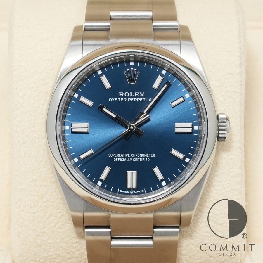 ロレックス オイスターパーペチュアル36 Ref.126000 ステンレススチール ブライトブルー文字盤 【中古】【腕時計】【送料無料】