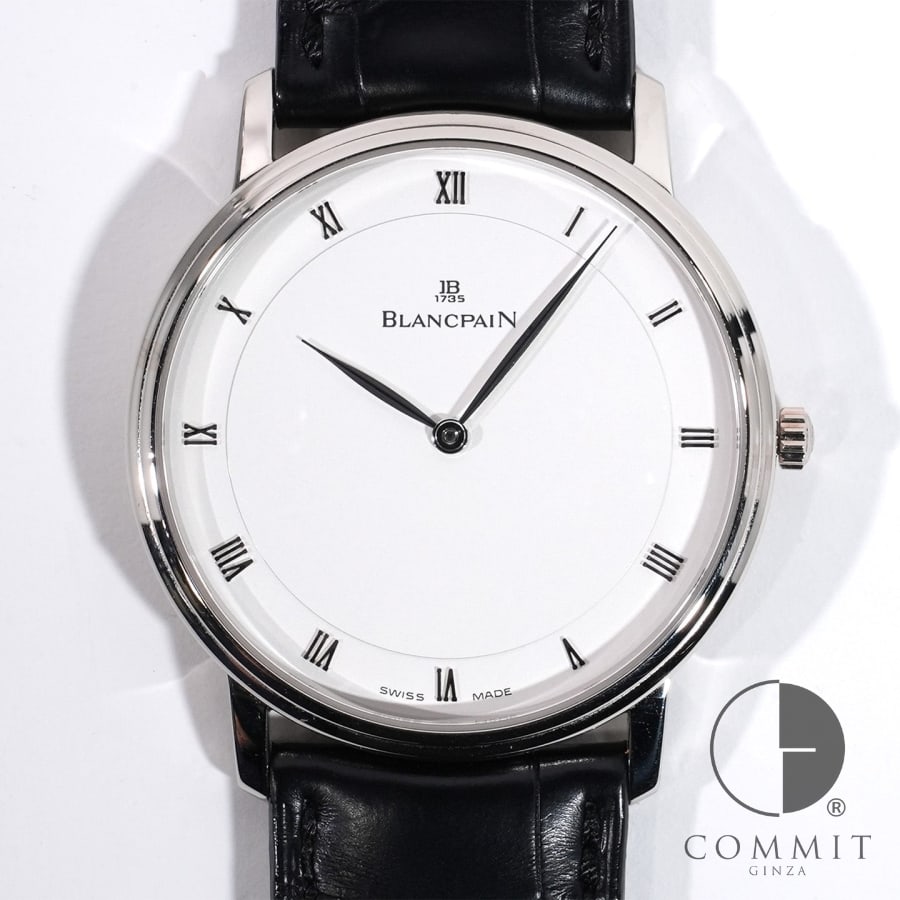 ブランパン ヴィルレ ウルトラスリム Ref.4053-1542-55 ホワイトゴールド ホワイト文字盤 【中古】【腕時計】【送料無料】