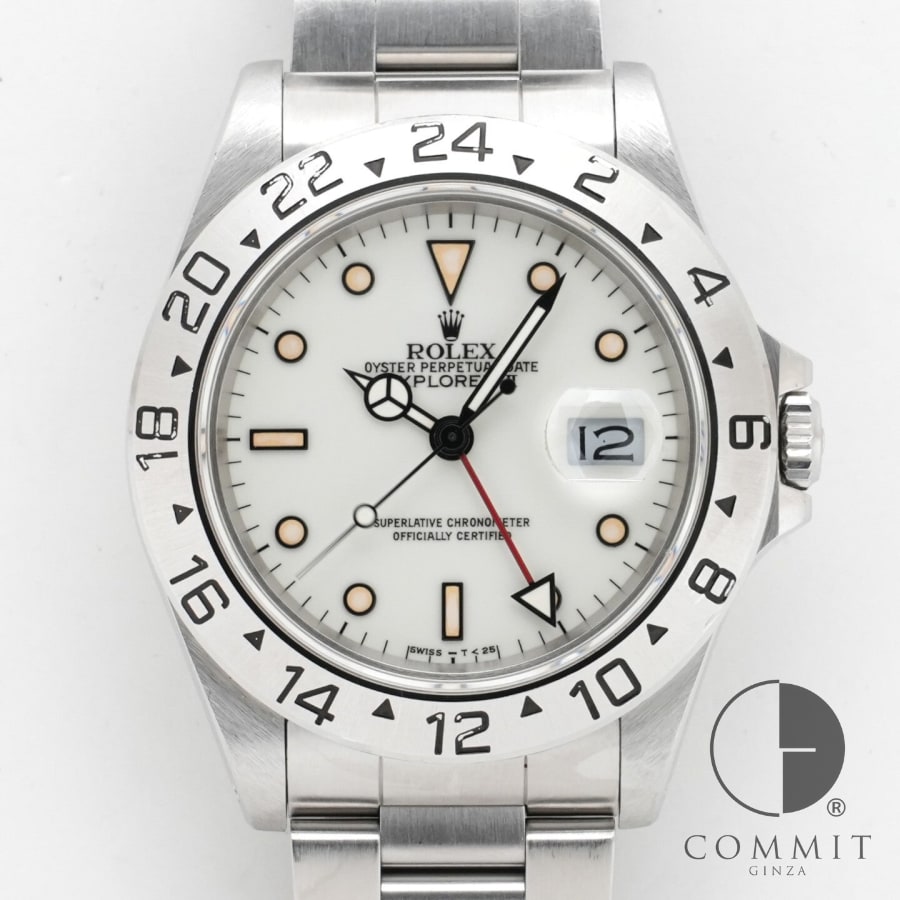 樂天商城 - ロレックス エクスプローラーII Ref.16570 ステンレススチール ホワイト文字盤 オイスターブレスレット セミヴィンテージ 【中古】【腕時計】【送料無料】