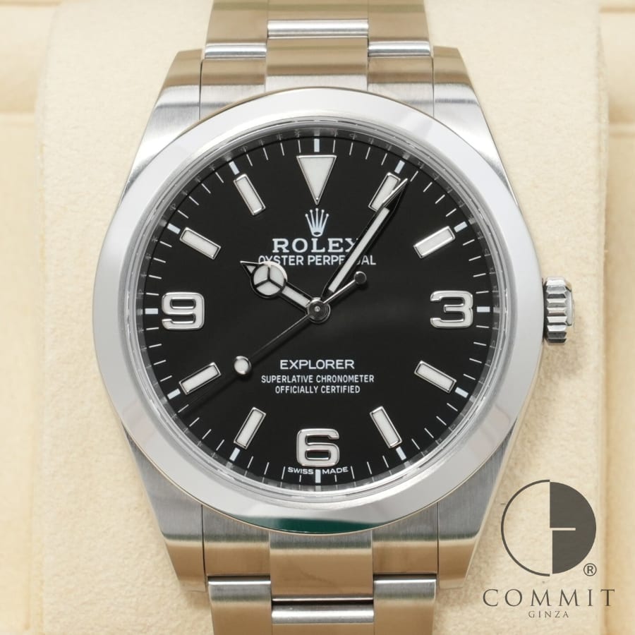 EXPLORER - ロレックス エクスプローラーI Ref.214270 ステンレススチール ブラック文字盤 オイスターブレスレット 【美中古】【腕時計】【送料無料】
