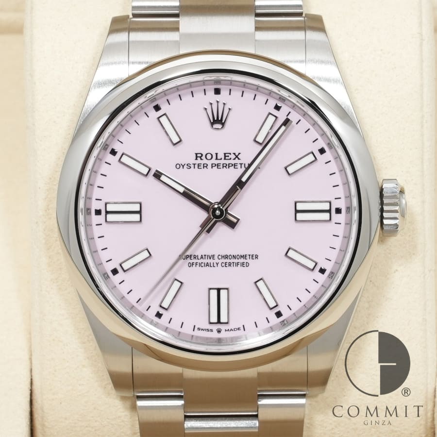 ロレックス オイスターパーペチュアル41 Ref.134300 ステンレススチール キャンディピンク文字盤 【未使用】【腕時計】【送料無料】