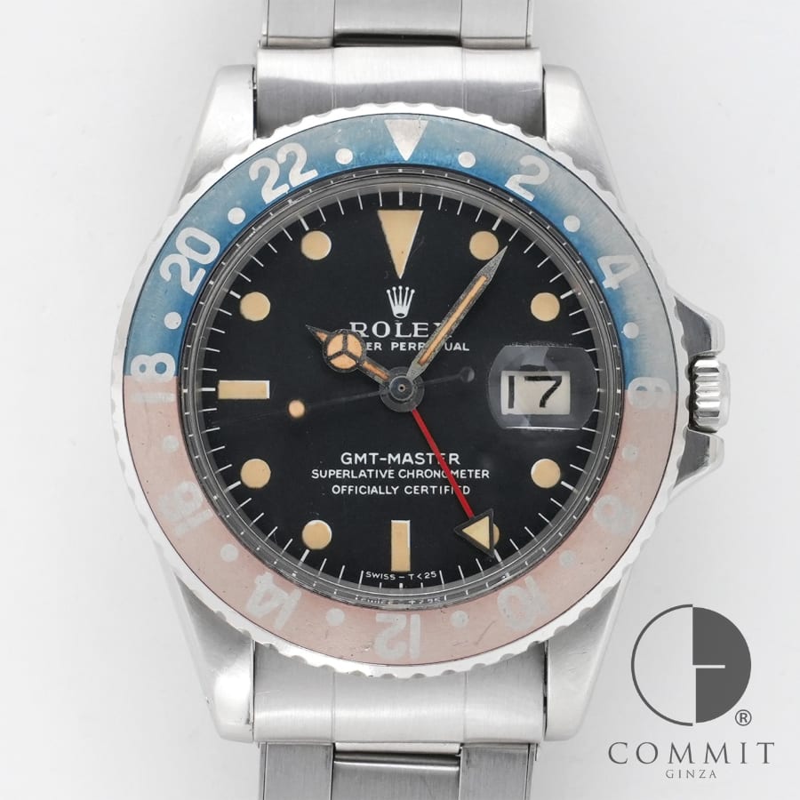 ロレックス GMTマスター Ref.1675 ステンレススチール ブラック文字盤 オイスターブレスレット ヴィンテージ 【中古】【腕時計】【送料無料】