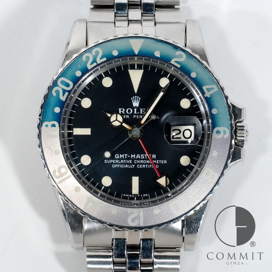 ロレックス GMTマスター Ref.1675 ステンレススチール ブラック文字盤 オイスターブレスレット ヴィンテージ 【中古】【腕時計】【送料無料】