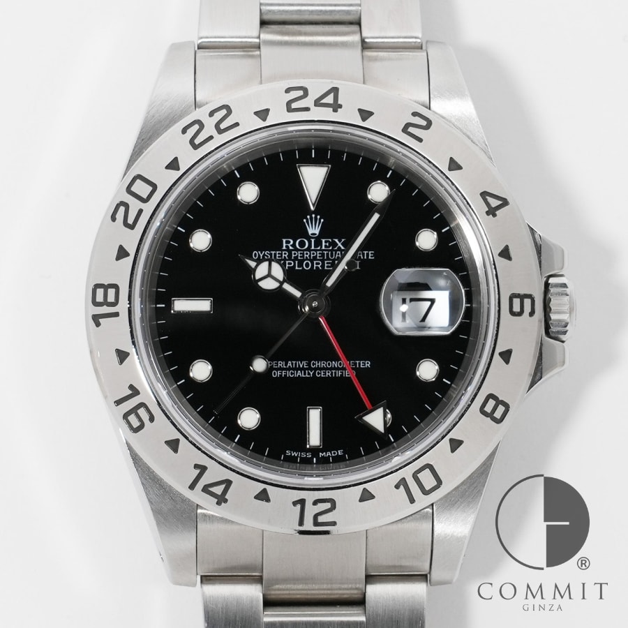 EXPLORER - ロレックス エクスプローラーII Ref.16570 ステンレススチール ブラック文字盤 オイスターブレスレット 【中古】【腕時計】【送料無料】