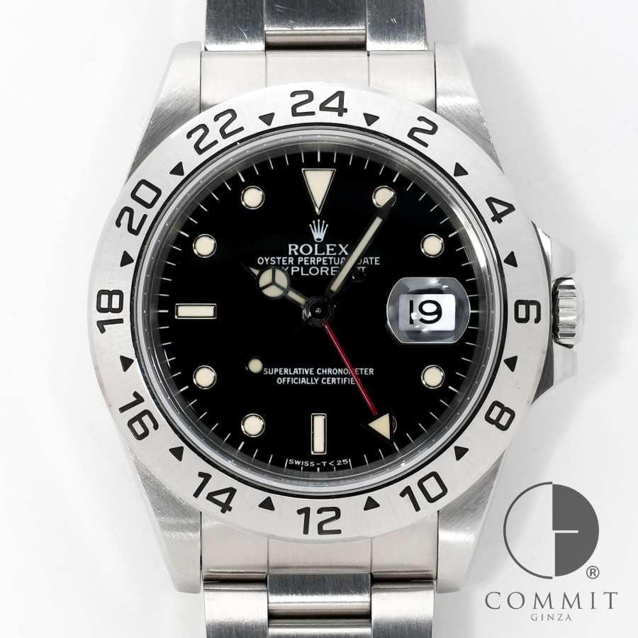 EXPLORER - ロレックス エクスプローラーII Ref.16570 ステンレススチール ブラック文字盤 オイスターブレスレット セミヴィンテージ 【中古】【腕時計】【送料無料】
