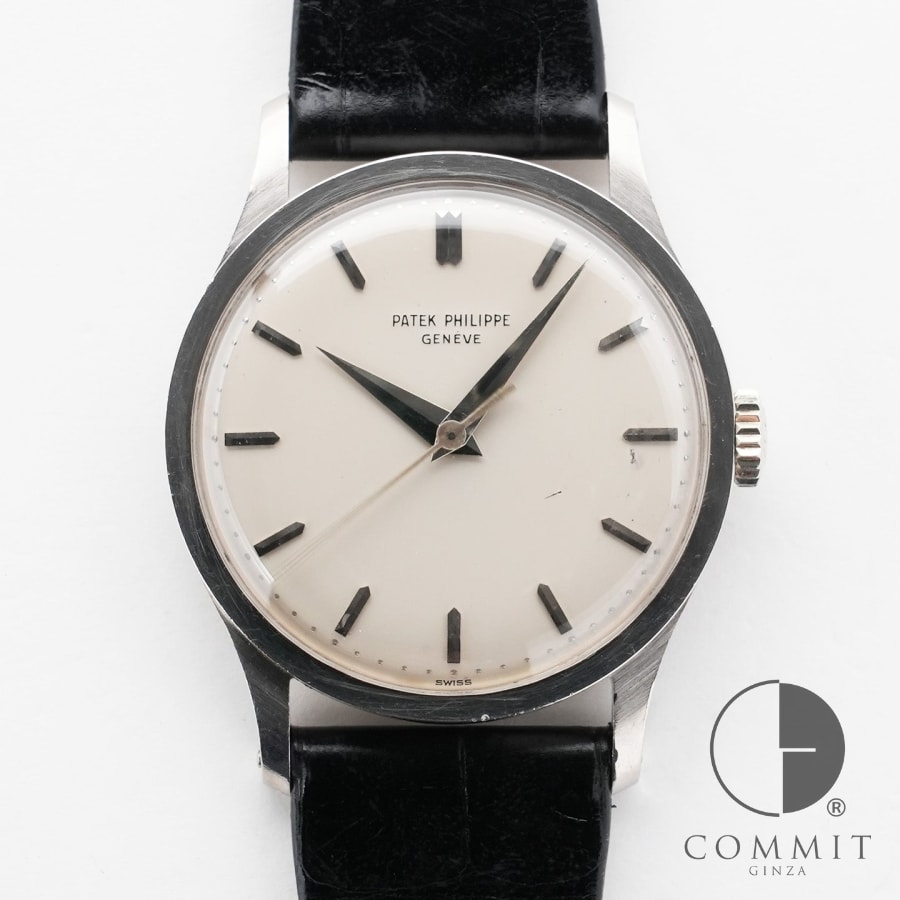 Calatrava - パテックフィリップ カラトラバ Ref.570 ホワイトゴールド シルバー文字盤 ヴィンテージ 【中古】【腕時計】【送料無料】