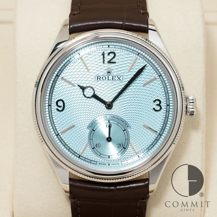 Rakuten - ロレックス 1908 Ref.52506 プラチナ アイスブルー文字盤 革ベルト 【未使用】【腕時計】【送料無料】