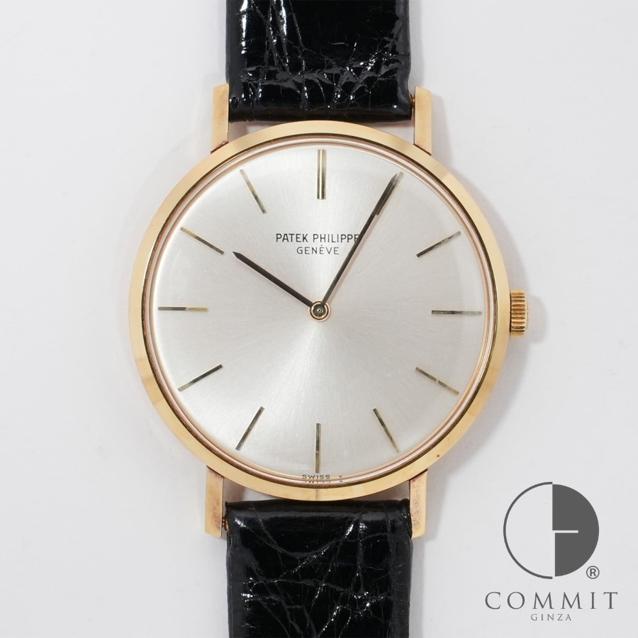 World Time - パテックフィリップ カラトラバ Ref.3537 イエローゴールド シルバー文字盤 ヴィンテージ 【中古】【腕時計】【送料無料】