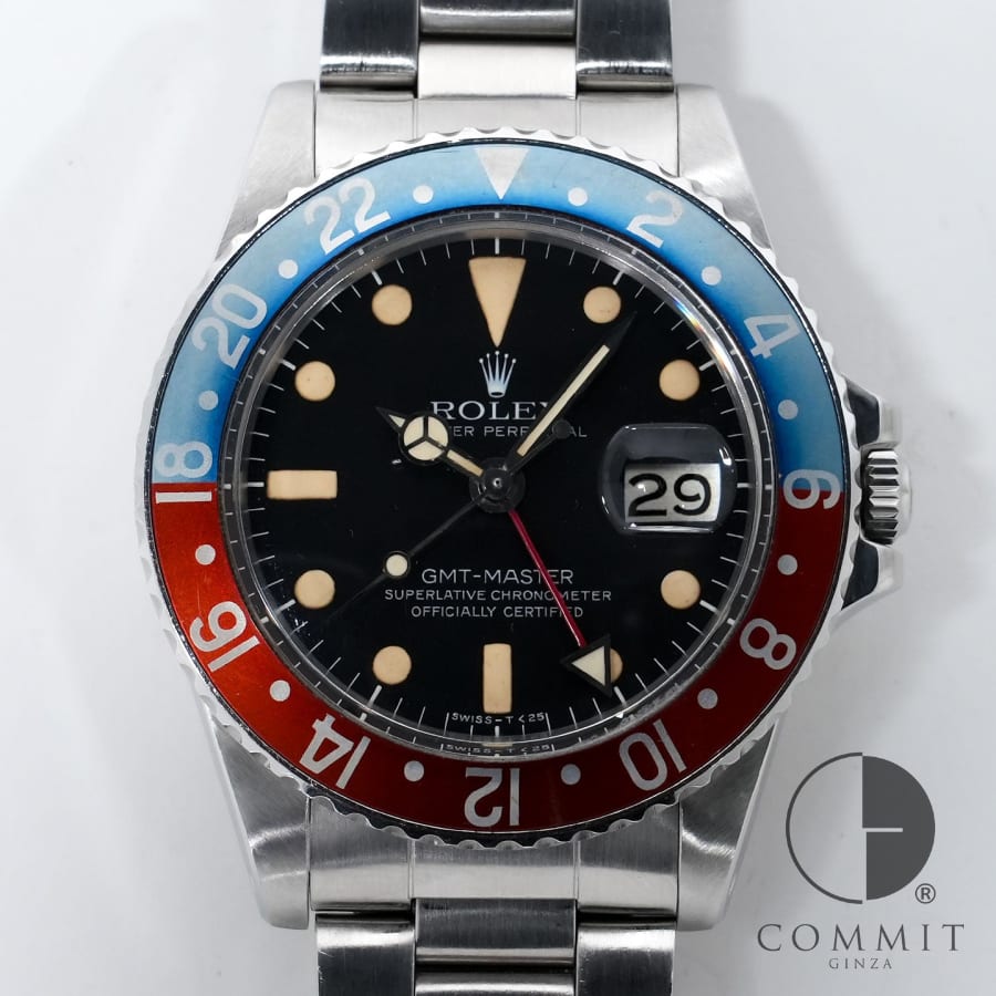 樂天商城 - ロレックス GMTマスター Ref.1675 ステンレススチール ブラック文字盤 オイスターブレスレット ヴィンテージ 【中古】【腕時計】【送料無料】