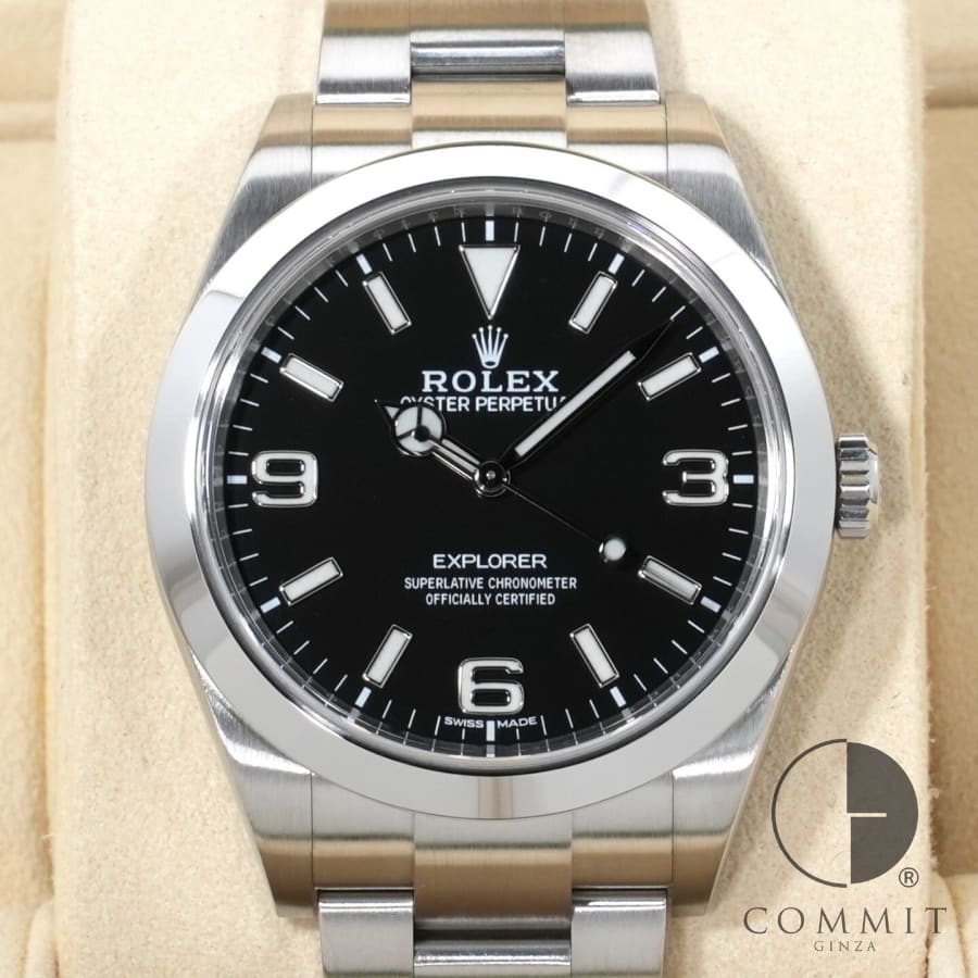 樂天商城 - ロレックス エクスプローラーI Ref.214270 ステンレススチール ブラック文字盤 オイスターブレスレット 【美品】【腕時計】【送料無料】