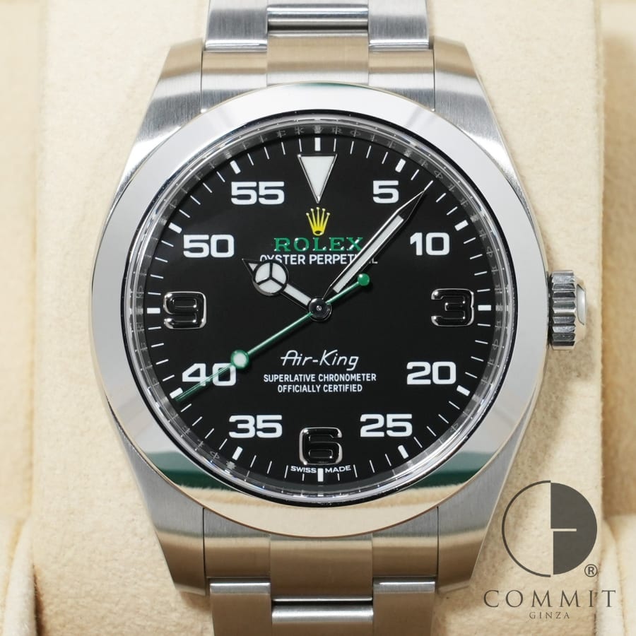 ロレックス エアキング Ref.116900 ステンレススチール ブラック文字盤 オイスターブレスレット 【極美品】【腕時計】【送料無料】