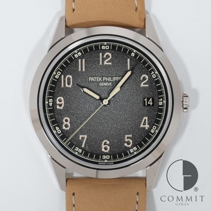 World Time - パテックフィリップ カラトラバ Ref.5226G-001 ホワイトゴールド ブラックグラデーションのテクスチャード ラック アントラサイト文字盤 【未使用】【腕時計】【送料無料】