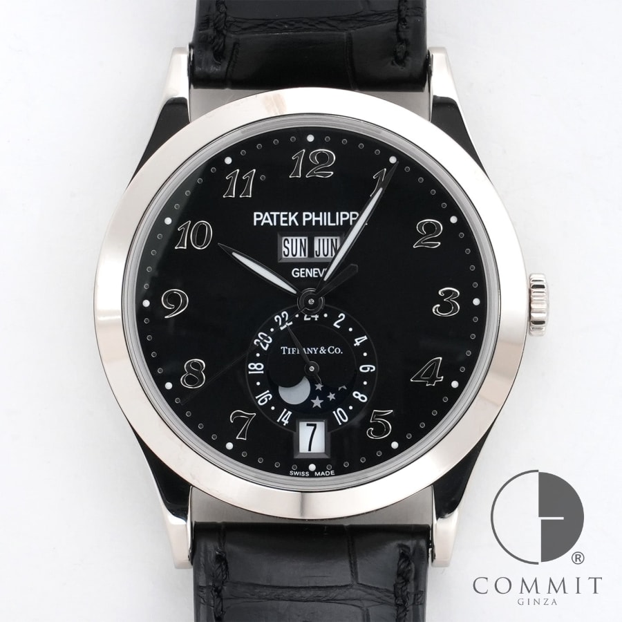 乐天商城 - パテックフィリップ アニュアルカレンダー ムーンフェイズ TIFFANY＆CO. Ref.5396G-012 ホワイトゴールド ブラック文字盤 【美中古】【腕時計】【送料無料】