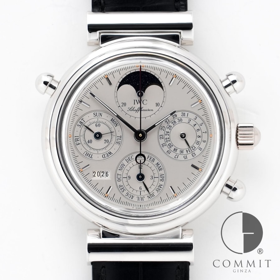 IWC ダ・ヴィンチ パーペチュアルカレンダー クロノグラフ ラトラパンテ Ref.IW3751 プラチナ シルバー文字盤 