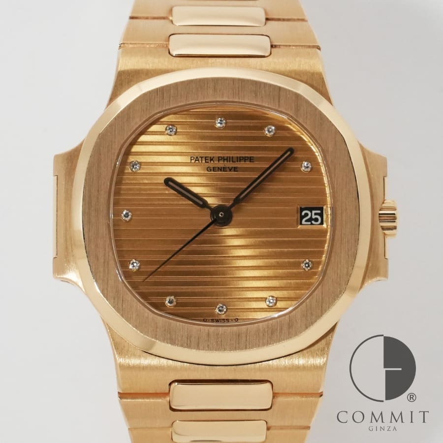 パテックフィリップ ノーチラス Ref.3800/1J イエローゴールド シャンパン文字盤 【美品】【腕時計】【送料無料】