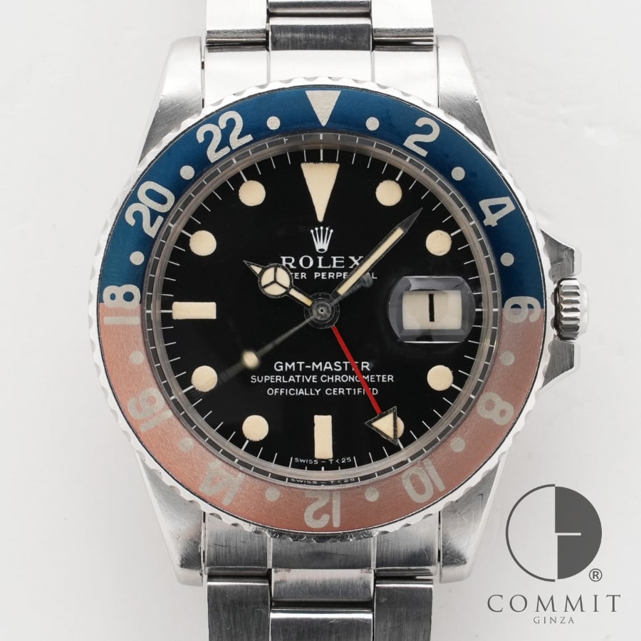ロレックス GMTマスター Ref.1675 ステンレススチール ブラック文字盤 オイスターブレスレット ヴィンテージ 【中古】【腕時計】【送料無料】