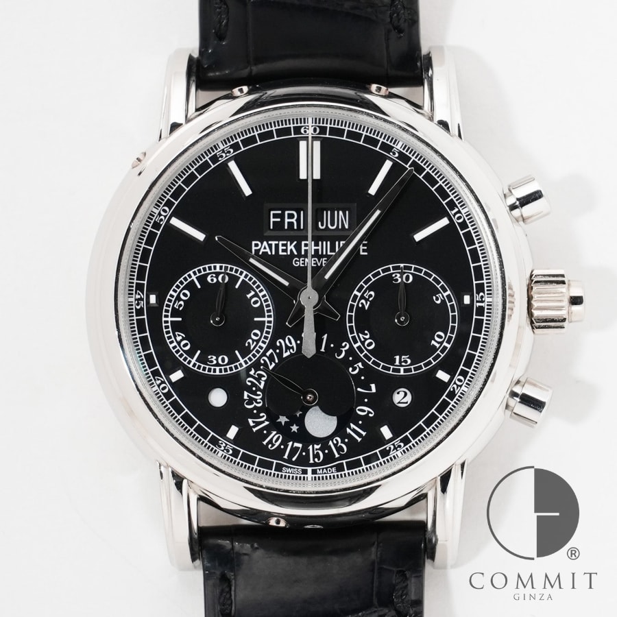 パテックフィリップ パーペチュアルカレンダー スプリットセコンド クロノグラフ Ref.5204P-011 プラチナ ブラック文字盤 【中古】【腕時計】【送料無料】