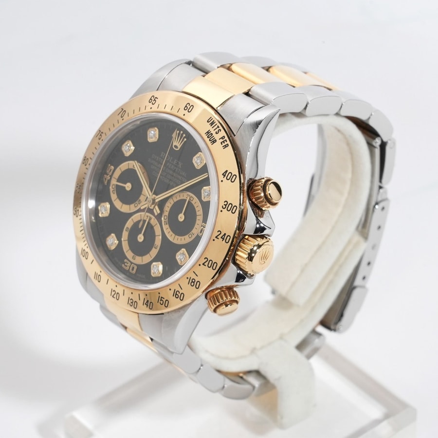 コミット銀座 楽天市場店のロレックス デイトナ エルプリメロ Ref.16523G ステンレススチール/イエローゴールド ブラック文字盤 セミヴィンテージ 【中古】【腕時計】【送料無料】｜アングル3